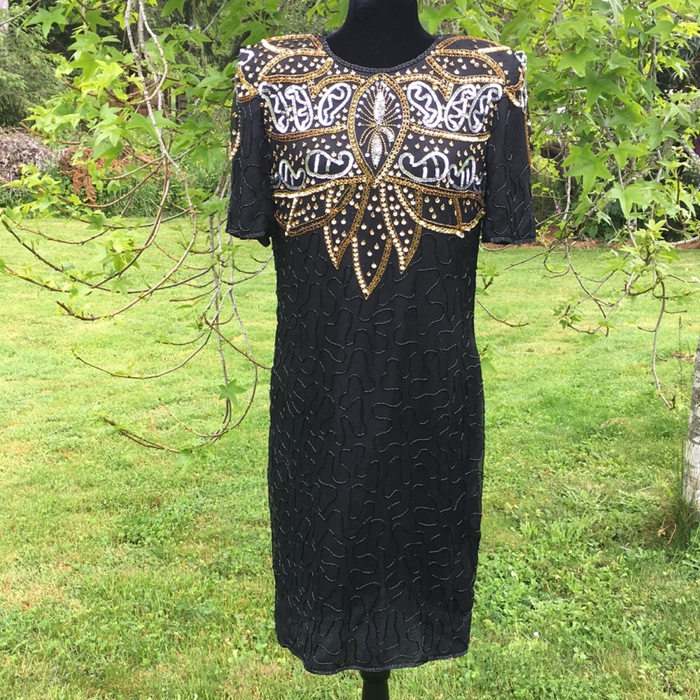 J.M.C. Beautiful Beaded and Sequin Dress